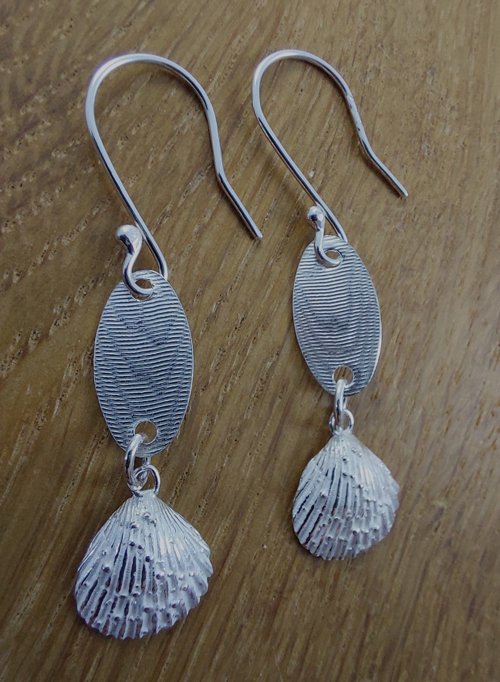 Sterling silver seashell on sale earrings